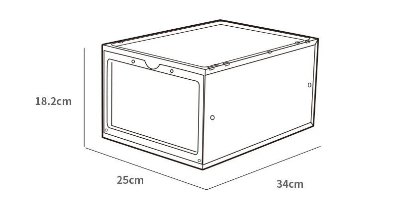 34*25*18,2 Высокая емкость 2 шт Экологичная для обуви Коробка Для Хранения Чехол прозрачный пластиковый прямоугольник обувь сундук-органайзер ящик