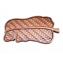 Творческий bajiaoshan дома прямоугольник сильных bamboo Деревянный Поднос Чай поднос для кофе Подарочная корзинка для фруктов L1" x W7" x H0.6"