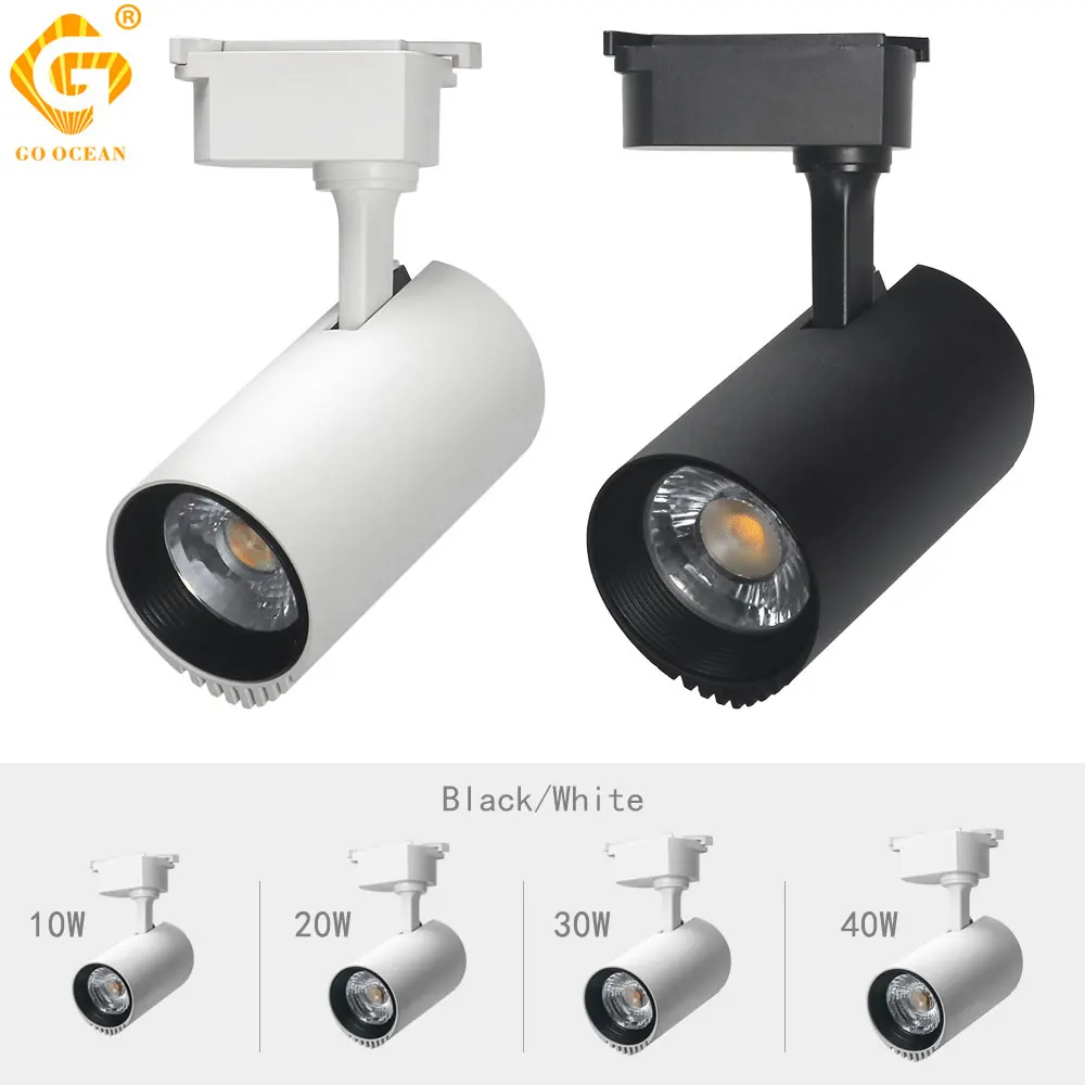

10W 20W 30W 40W LED Track Light 200-240V COB Rail Track Spotlights Ciothing Store Showcase Indoor Lighting Modern Track Lights