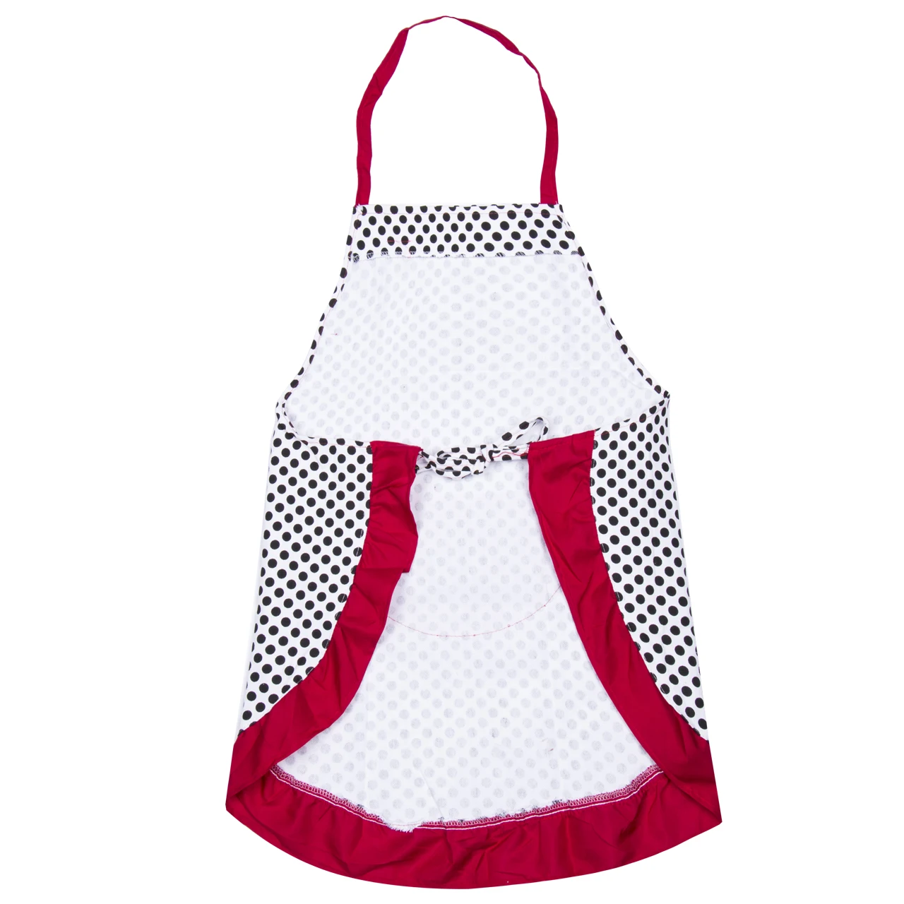 Faroot Cute Aprons Women Bowknot Dot Aprons Kitchen Bib Restaurant Cooking Bib Apron Dress with Pocket Aprons