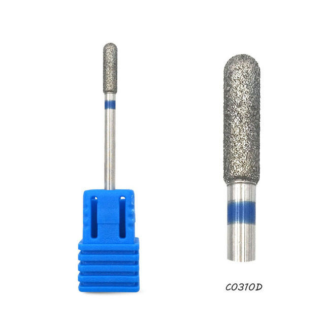 Spear Diamond Nail Drill Bit 3/32" Rotary Burr Manicure Cutters Tools Electric Drill Accessories Nail Mills-GD0208D