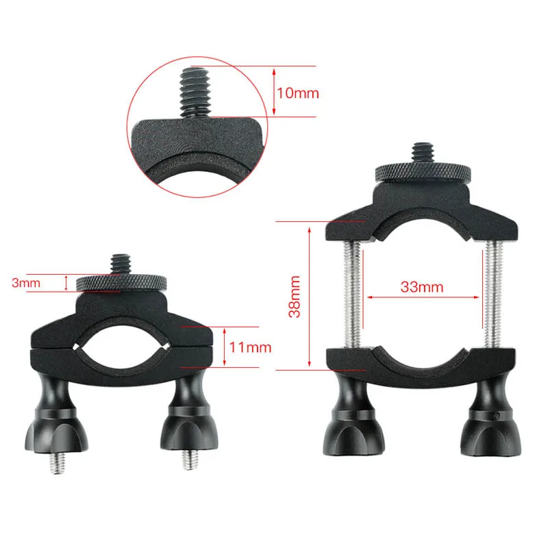 Bkeey алюминиевый велосипедный зажим, крепление на руль велосипеда, адаптер для Gopro Hero 2 3/3 4, аксессуары для спортивных экшн-камер