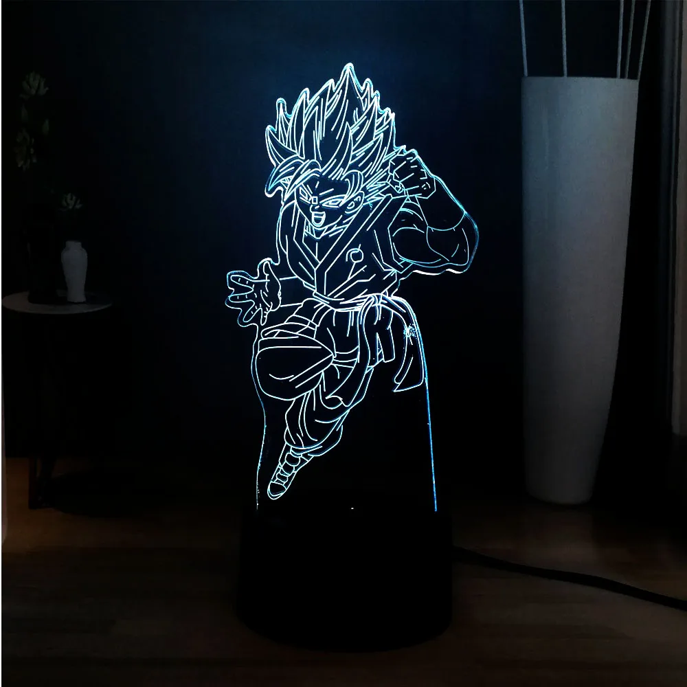 Dragon Ball красивый Wukong RGB разноцветный 3D настольный светильник светодиодный ночник
