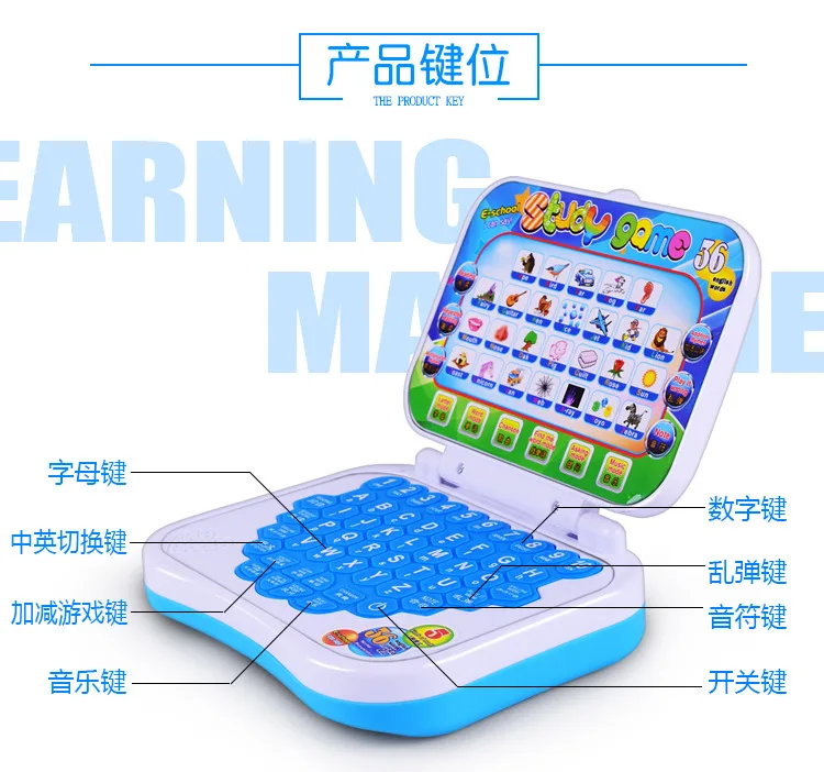 12*13*15,5 см детская обучающая машина мультфильм складной ребенок-обучение на китайском и английском детская электронная книга детские игрушки