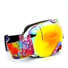 Лидер продаж 5 стилей новые лыжные очки двойной UV400 Анти-туман большой Лыжная маска очки Лыжный Спорт Для мужчин Для женщин Снег Сноуборд очки