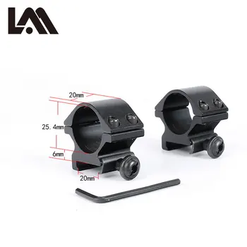 

Lambul Hunting Tactical Accessories 25.4mm 1" 2PCs Low Profile 20mm Picatinny Weaver Rifle Scope Mount Rings