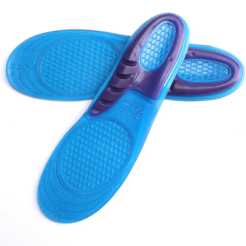 

DAOKFPO Silicone Gel Insoles Man Women Insoles Freely cut two-color shock absorption and ventilation and Sweat-Absorbant