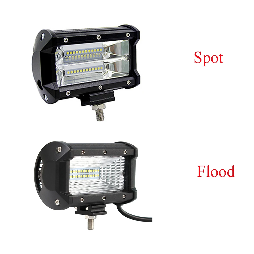 

5 inch 72W Motorcycle Car Fog Lamp Work Light Flood Spot Light Bar for Boats ATV UTV SUV 4WD Truck Offroad Vehicle