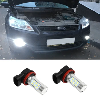 

2Pcs H8 H11 LED Fog Lights Bulb For FORD MONDEO MK3 MK4 C-MAX S-MAX FOCUS 01+ FUSION Car Driving Running Lamp Auto LED Light