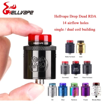 

Hot sale Hellvape Drop Dead RDA 24mm diameter wi/ 14 Side Airflow Holes &Single Coil/ Dual Coils RDA BF Squonk Pin VS Dead Rabbi