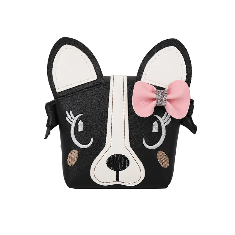 

2019 New South Korean Version of Hot Style Puppy Color Children Zero Wallet Baby Oblique Cross Bag Little Girl Bow Small Bag