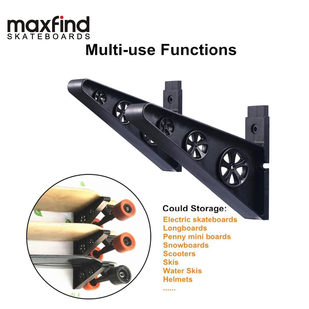 Maxfind Skateboard Wand Aufhänger Lagerung Haken Startseite