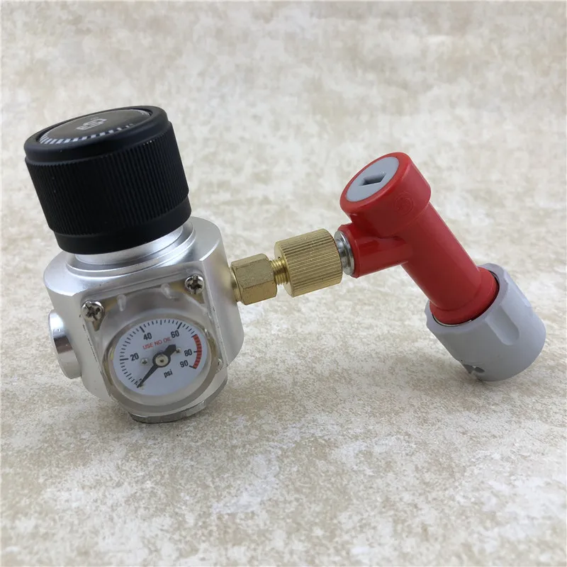

Home brew Beer Keg Mini CO2 Gas Regulator 90PSI with Gas Pin Lock Disconnect fitting For Beer Brewing