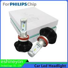 Car LED Headlight Kit H1 H3 H4 H7 H9 H11 9005 9006 HB4 9007 H13 High/Low Beam Bulbs For Philips-ZES Chips Replace Light Source