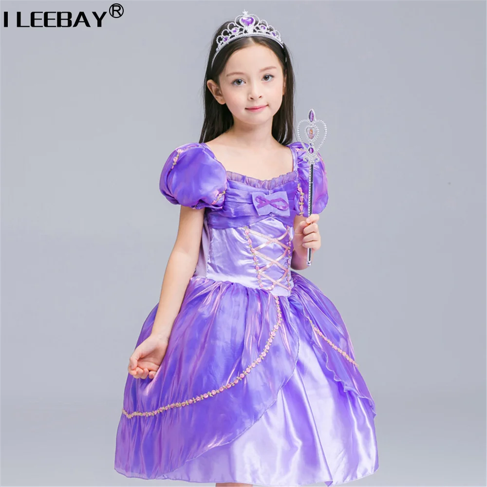 

Hot Princess Sofia Dress for Girl Children Clothes Princess Rapunzel Vestidos Infantil Cartoon Dress Girl Costum Kids Ball Gown