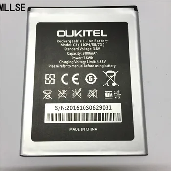 

10pcs MLLSE 2000mAh C3 battery For OUKITEL C3 Mobile phone battery