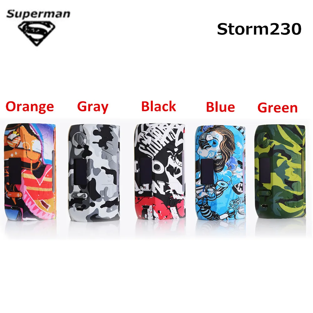 Original Vapor Storm Storm230 Bypass 200W VW TC Box Mod LED display Electronic Cigarette Vapes Dual 18650 Battery fit RDA RB
