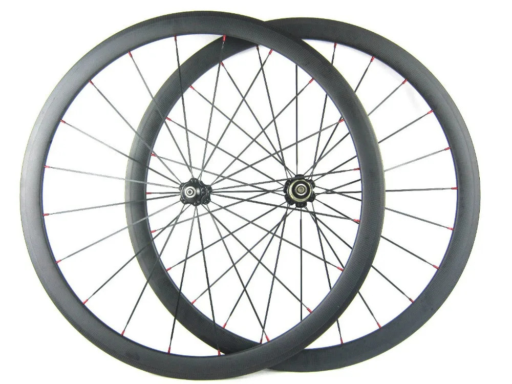 700C 45 мм T800 полный Углеродного волокна Колеса clincher Дорожный Велосипед 23 20/24
