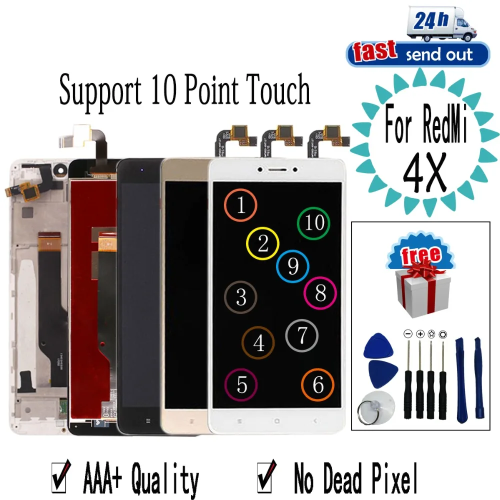 

LCD For Xiaomi Redmi 4X LCD Display Touch Screen Tested Digitizer Assembly With Frame For Xiaomi Redmi 4X
