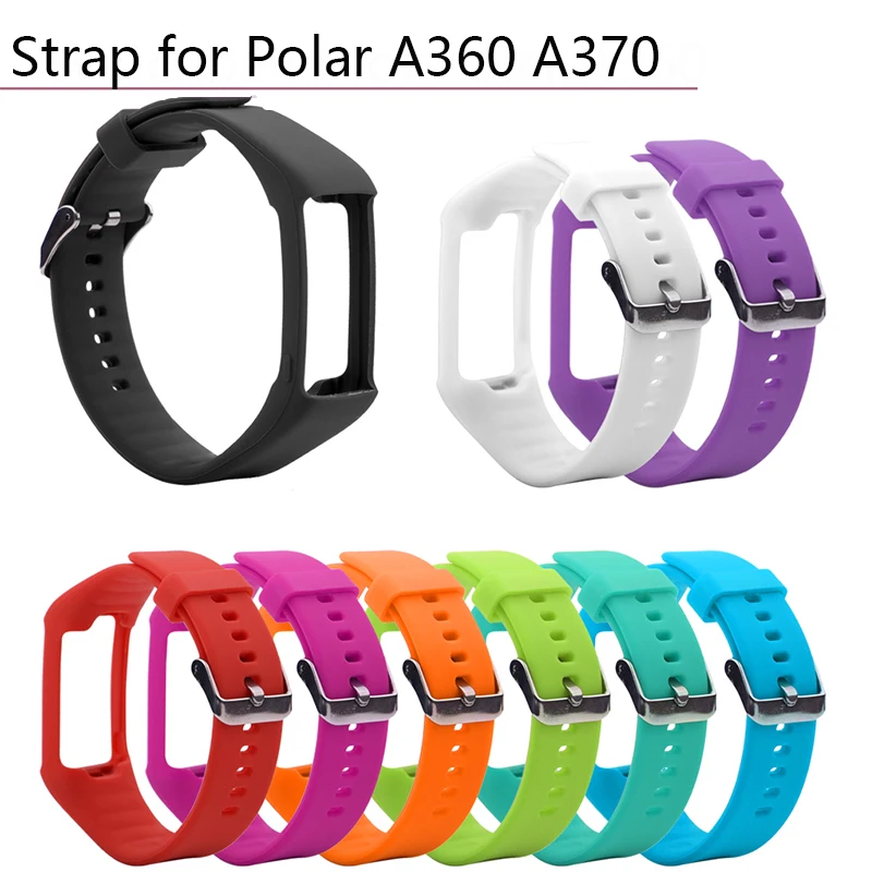 Мягкий силиконовый ремешок для часов сменный Браслет смарт Polar A360 A370 наручных