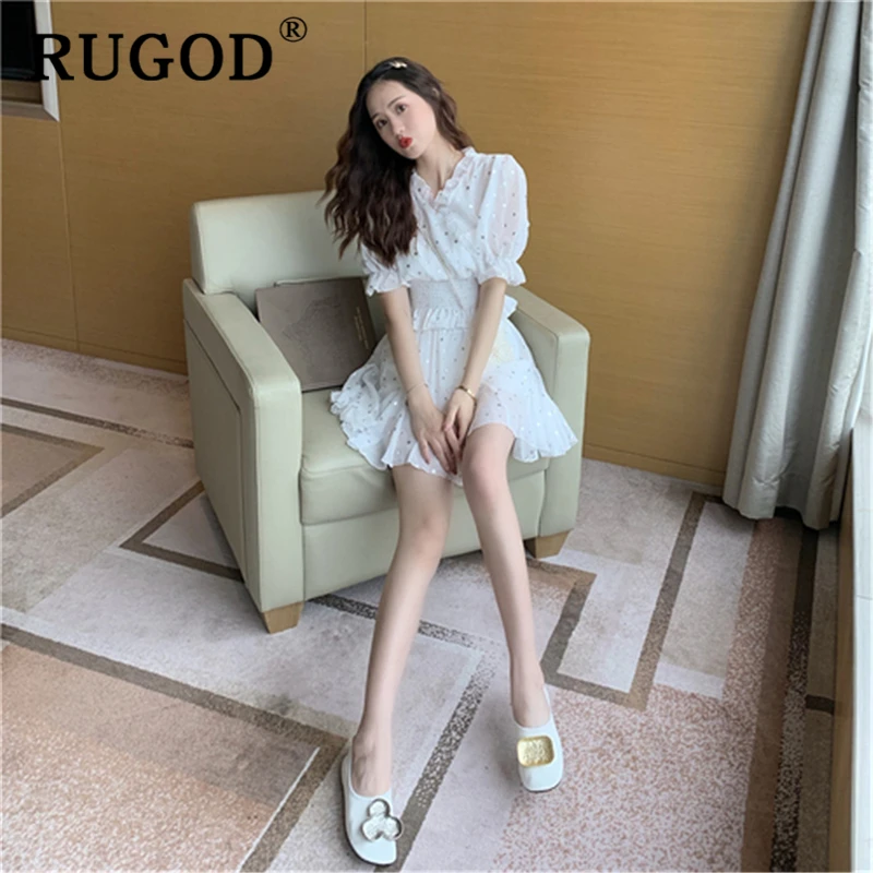 Женский шифоновый комплект RUGOD элегантный из 2 предметов в Корейском стиле мини