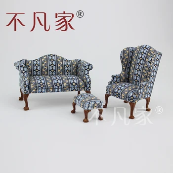 

Dollhouse 1/12 Scale Miniature furniture Fabric sofa set 3pcs