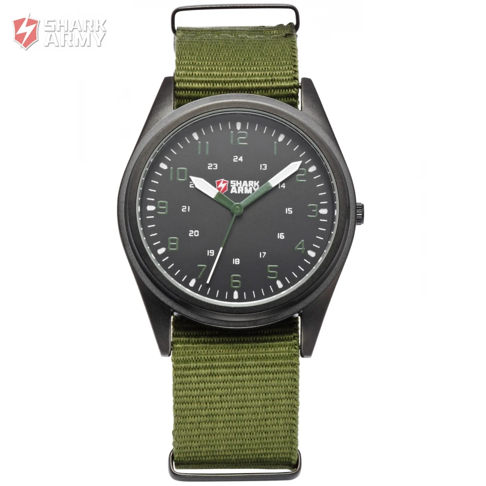 Achat SHARK ARMÉE Marque Hommes Sport Militaire Montres Ultra Mince Slim Case Quartz Horloge Nylon Bracelet Masculin De la Montre relogio masculino SAW039