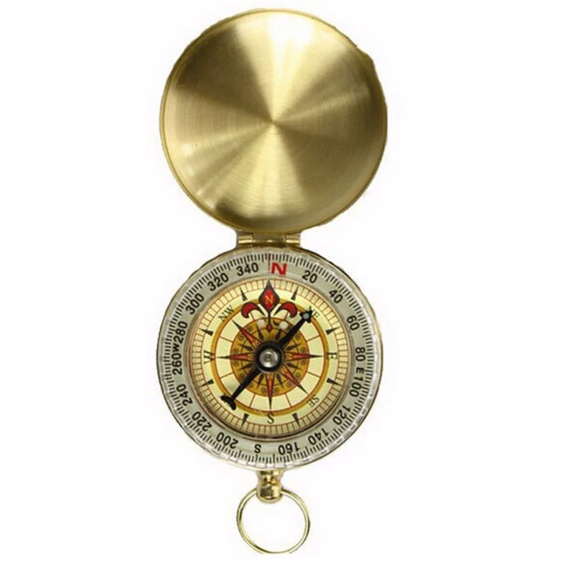 

Outdoor camping hiking portable pocket gold color copper only take the real navigation luminous display for tourism suburbs