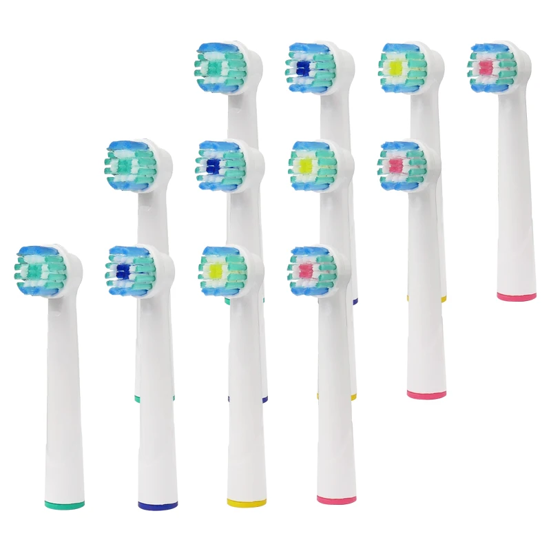 12pcs Oral B Electric Toothbrush Replacement Heads Model Battery Soft Tooth Bristles for Dual Clean Complete Brush Head | Бытовая
