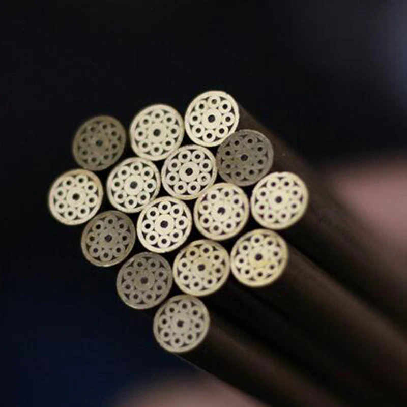 

Knife DIY shank brass Mosaics Rivets 130mm nail steel tube 6mm DIY knife handle screw More design exquisite style