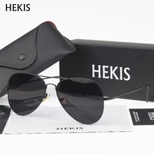 HEKIS Sunglasses Men Sun Glasses Male Oversized Glasses For Driving Shades Oculos De Sol Masculino With Box B2701