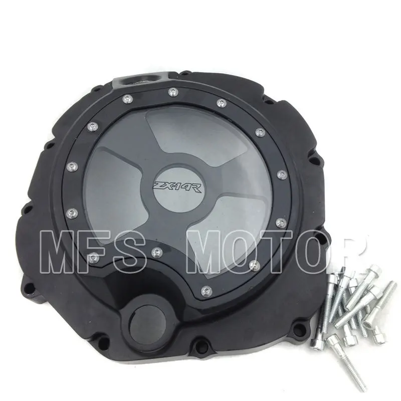 Motorcycle Right Engine Clutch cover see through For Kawasaki ZX14R