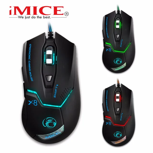 Best Offers IMICE X8 2400DPI LED Optical 6D USB Wired game Gaming Mouse gamer For PC computer Laptop perfect upgrade combine x7 x9