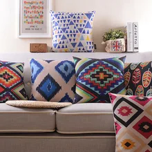 Арабские штрихи геометрические льняные хлопковые подушки для офиса автомобиля украшения дома диванные подушки