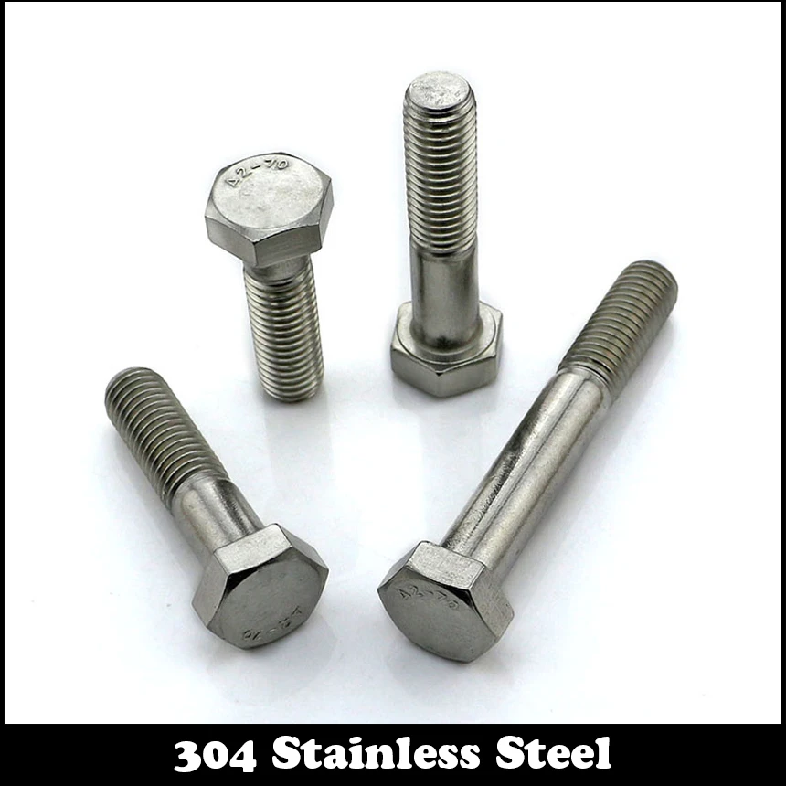 DIN 931 A2 STAINLESS /'PART/' THREADED BOLT SCREW HEXAGON HEX HEAD STEEL M6 6mm