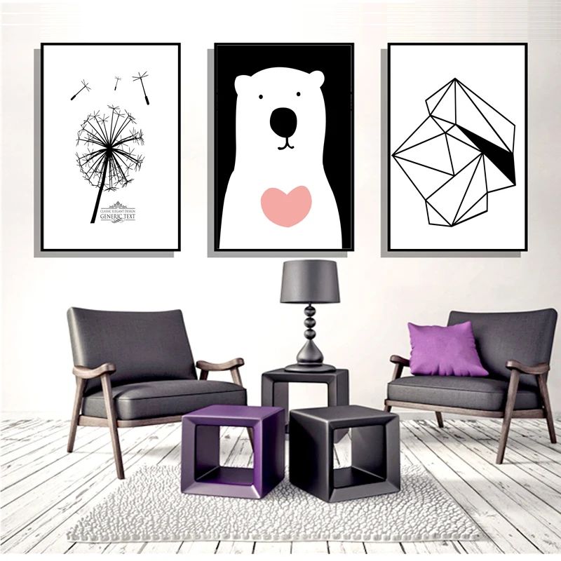 Aliexpress Com Buy Modern Nordic Minimalist Black White | modern minimalist nordic black white kawaii animals Aliexpress Com Buy Modern Nordic Minimalist Black White | modern minimalist nordic black white kawaii animals