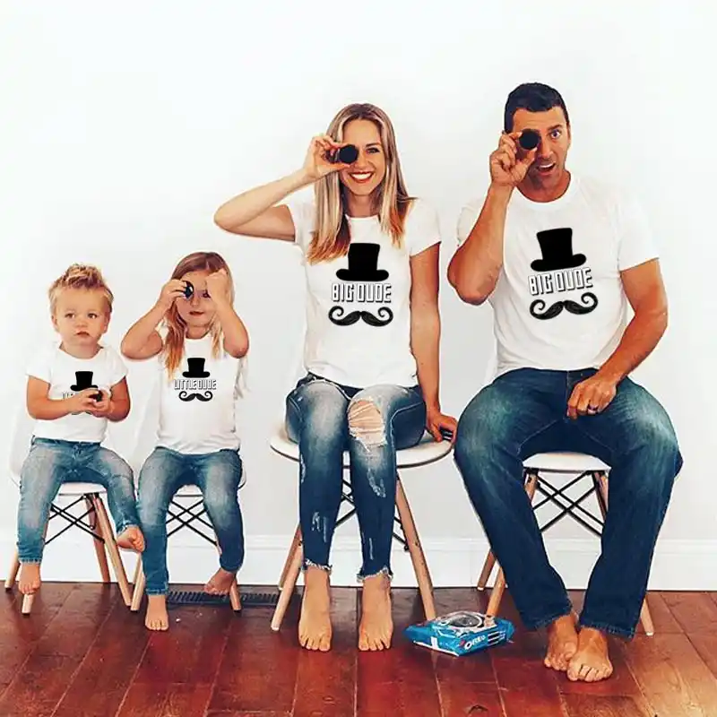 Conjuntos De Ropa Familiar Para Madre E Hija Camisetas De Algodon Grises Ropa Para Bebe Mama Papa Mama Blanco Trajes Iguales De Familia Aliexpress
