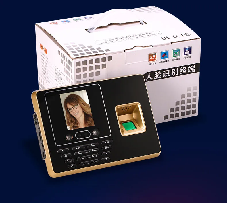 

300 face users Face Recognition Time Recording Fingerprint Reader Time Attendance Employee Attendance management software