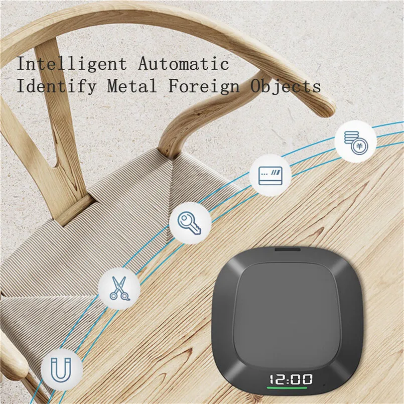 Qi 5W 10W Wireless Charger Fast Pad Charging Base LED Clock For IPhone Xs For Samsung S10 Wireless Charger 40MAY0108