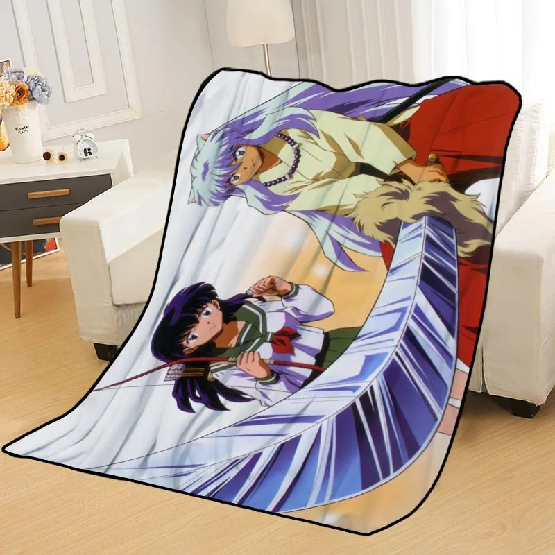 Personalized Blankets Custom InuYasha Blankets for Beds Soft DIY Your Picture Decoration Bedroom Throw Travel Blanket - Цвет: Blanket 8