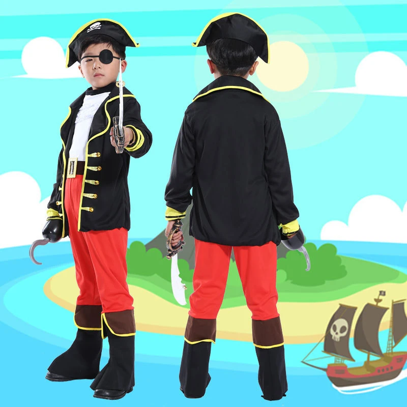 kids boys pirate costume cosplay costumes set halloween costumes for children