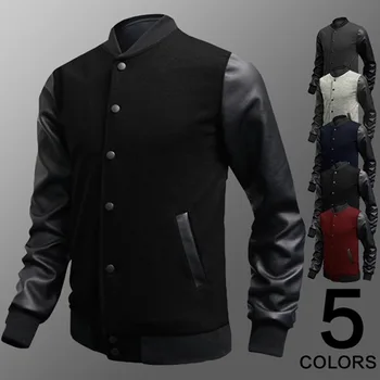 

2019 Men in the spring and autumn day thin coat Men round collar button fleece jacket Winter Top Men's Korean-StyleJacket Coat