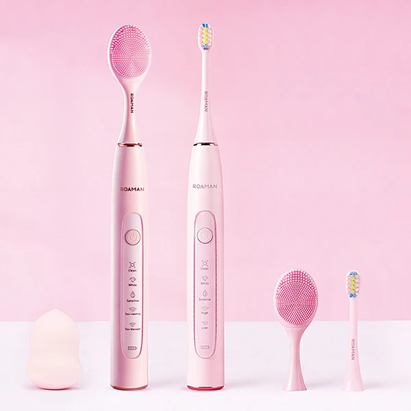 

ROAMAN T10 IPX7 Waterproof Rechargeable Electric Toothbrush Gum Care With 3 Brush Heads Storage Box Waterproof Cleansing Brush