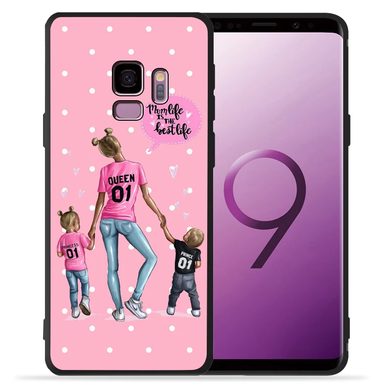 Модный чехол Super Mama Dad Girl Mom Boy Baby для samsung Galaxy S9 S8 S10 Plus S7 S6 Edge S10 Lite Note9 8 семейный чехол Etui - Color: 04