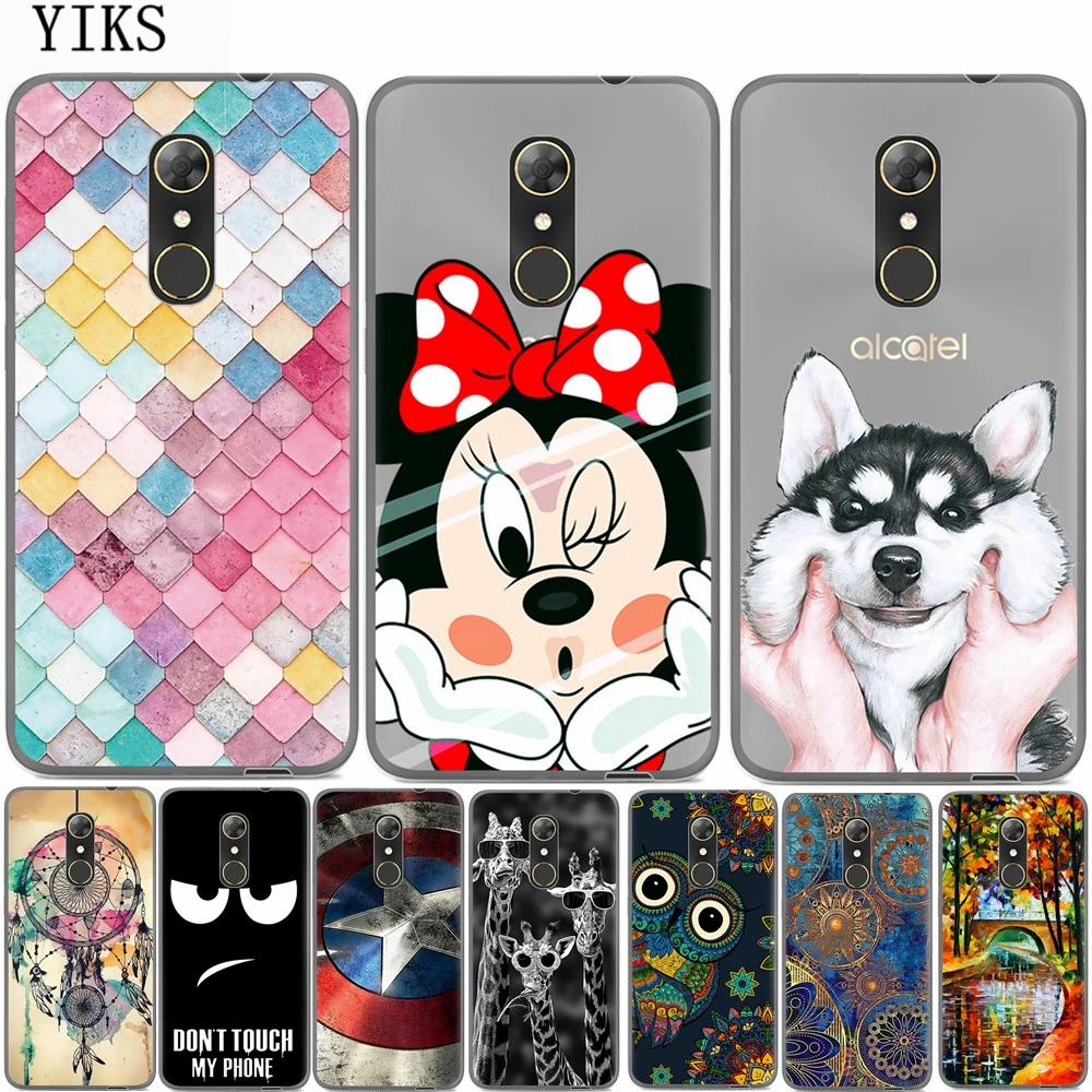 Для Coque Alcatel Idol A7 чехол 5 дюймов роскошный мультяшный ТПУ для Fundas мягкий