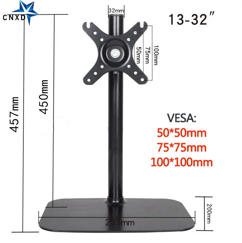 

Monitor Stand LCD Computer Monitor Free-Standing Desktop Stand Riser with Adjustable Tilt Swivel Rotation Hold Screen 13"~27"