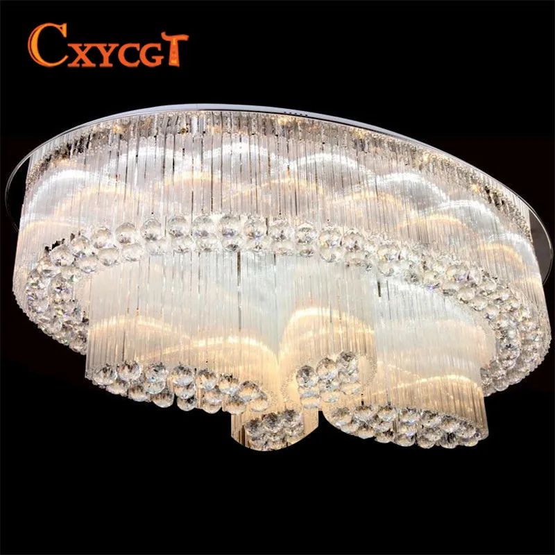 

Luxury Oval Chandelier For Ceiling Living Room Crystal Light Lustre Cristal Led Home Lighting Fixtures