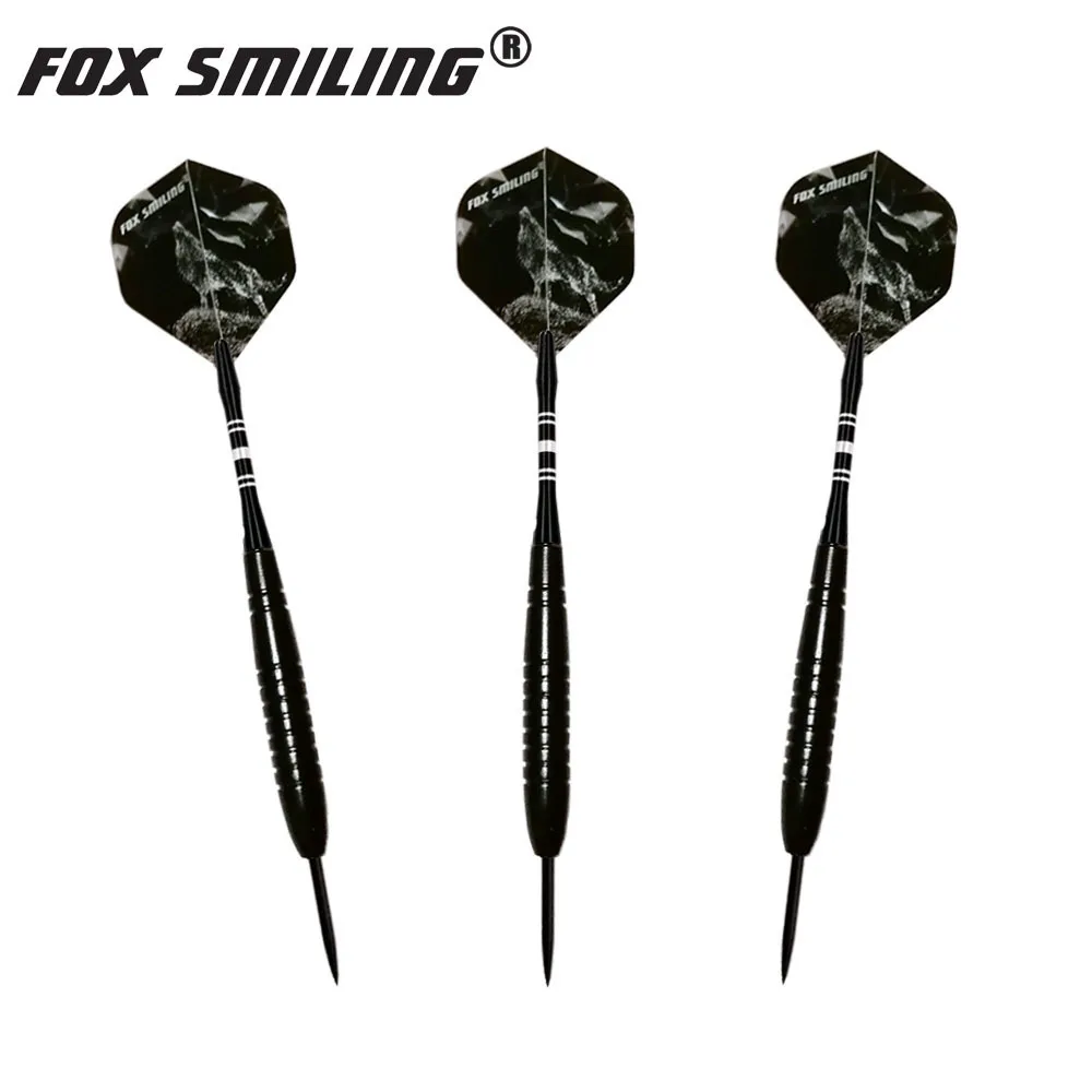 Fox Smiling 3 шт 23g Профессиональные дротики со стальными наконечниками с алюминиевым валом качественный двухканальный модуль (отправка 3 шт