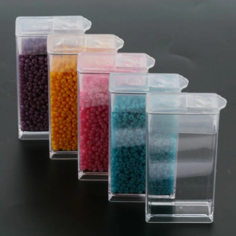 192PCS Plastic Bead Storage Containers Rectangle Clear for Jewelry Packaging