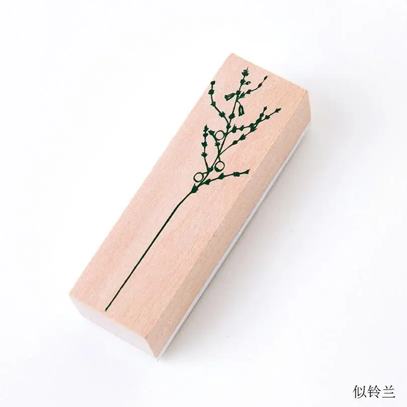 Винтажный декоративный штамп эвкалипта для растений, сделай сам, деревянный штамп для скрапбукинга, канцелярские товары, стандартный штамп для скрапбукинга - Цвет: 1
